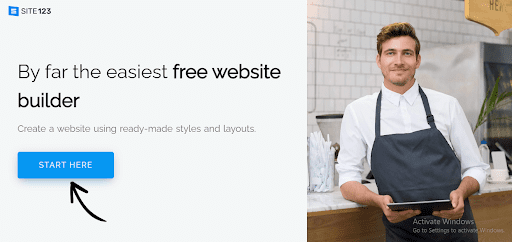 Home page snap shot of the site 123 no code website builder for law firms