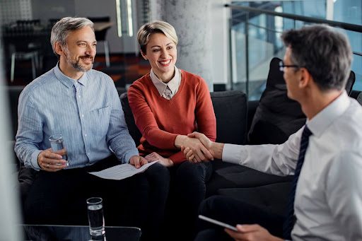 Client consultation with family lawyers following the AIDA approach for effective communication.